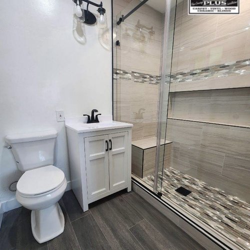 Bathroom Porcelain Marble Tile - CM Floor Covering Inc in  Stockton, CA